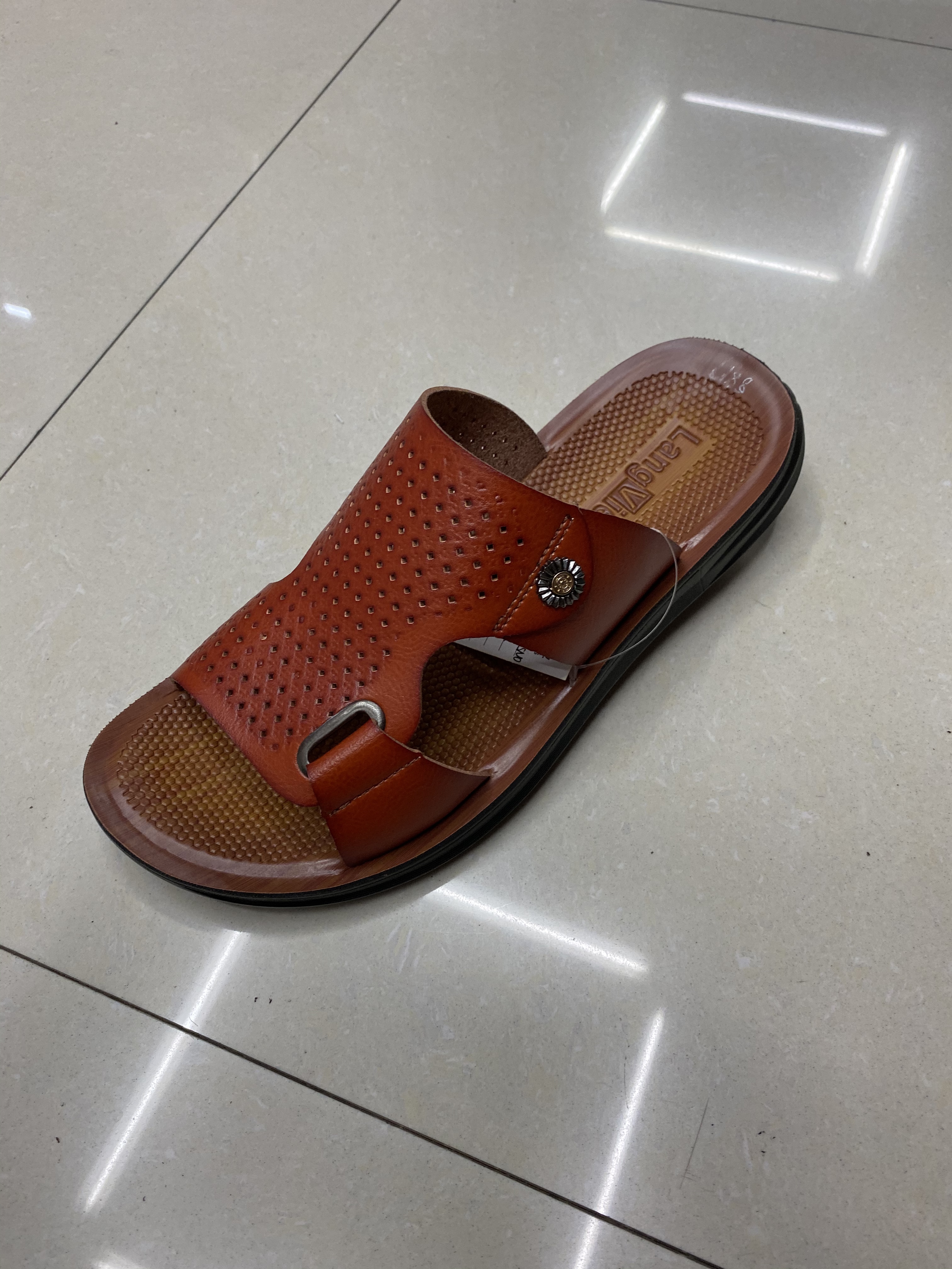 Men's export slippers, beach shoes, pu details Picture