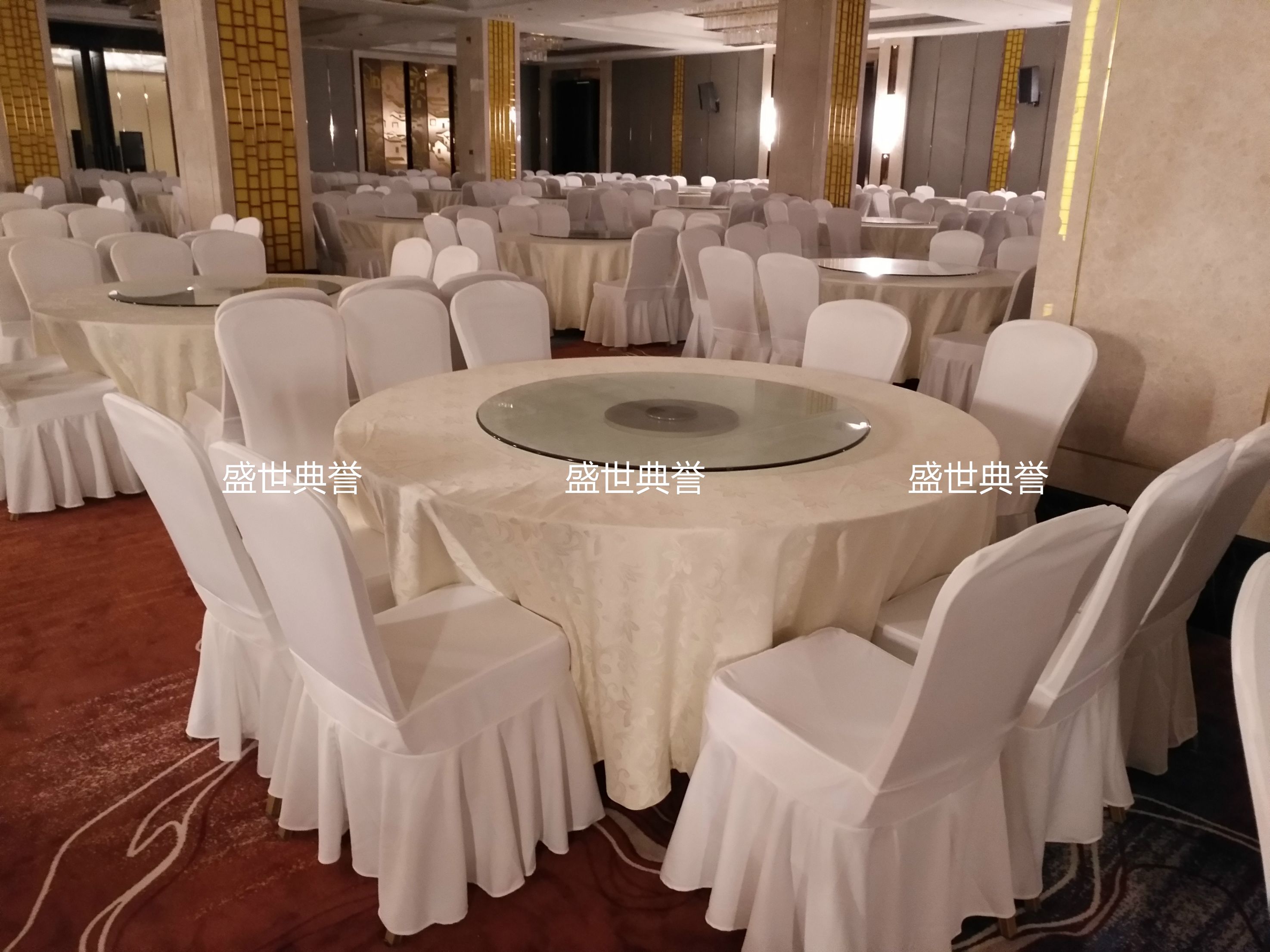 南昌星级酒店宴会厅弹力椅套宴会中心婚庆椅套饭店餐厅布草定做详情图6