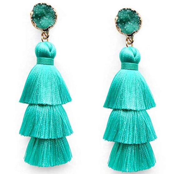 Rayon earrings in 3 layers thumbnail