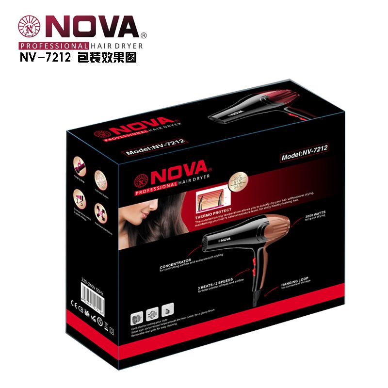 مجفف شعر ذات قدرة عالية من طراز NovA-7212 يعمل في شركة نوفا -7212 detail image 12
