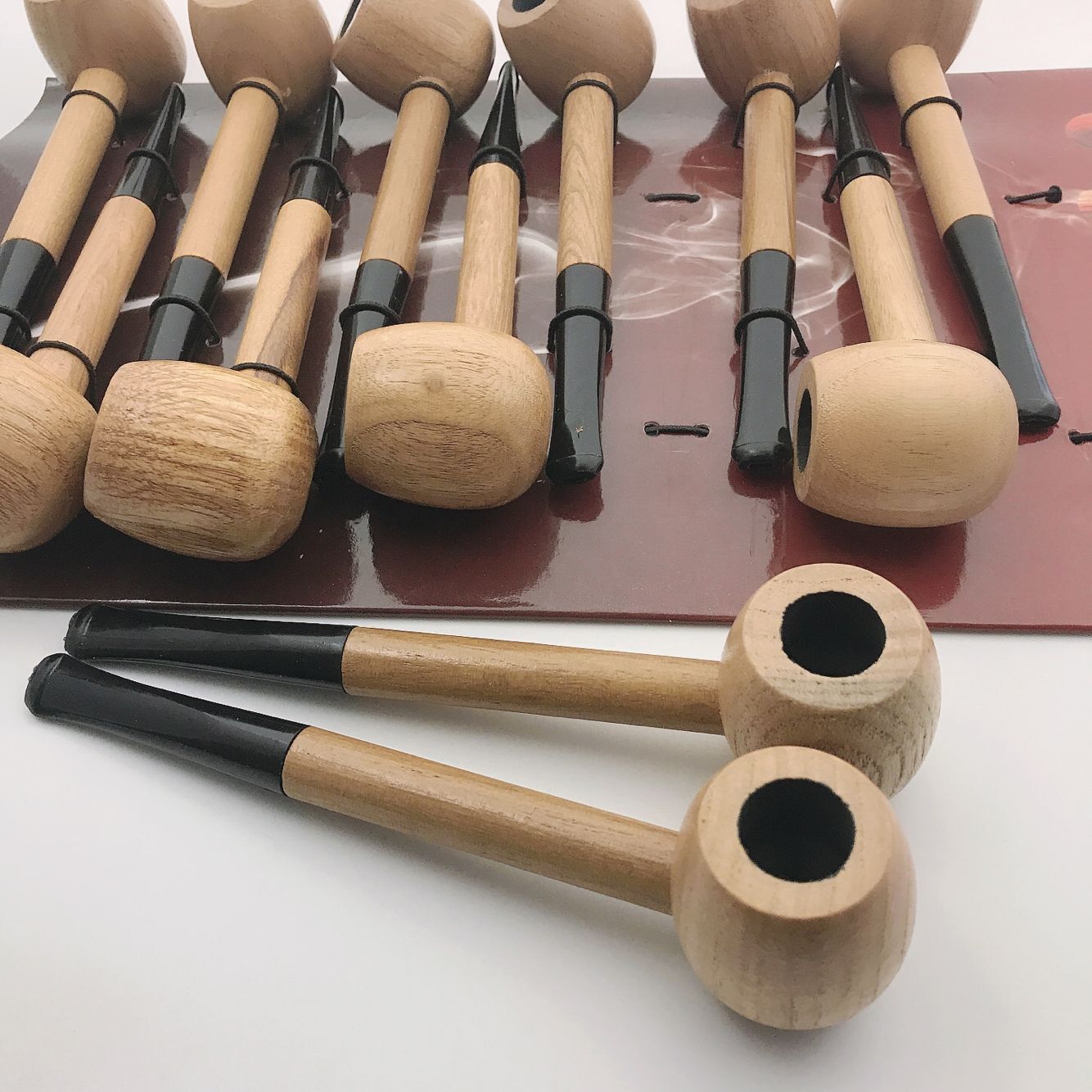 新款烟斗专用过滤男士老式实木烟丝斗手卷烟通用弯式烟斗