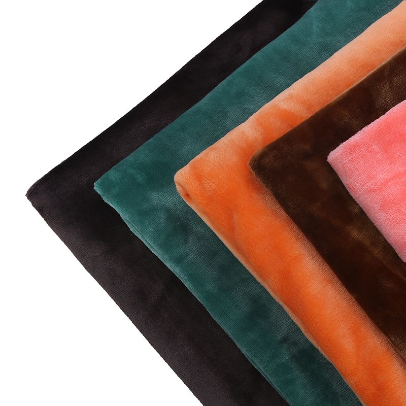 法兰绒素色单面 双面睡衣布料家居服抱枕面料针织毛绒定制批发