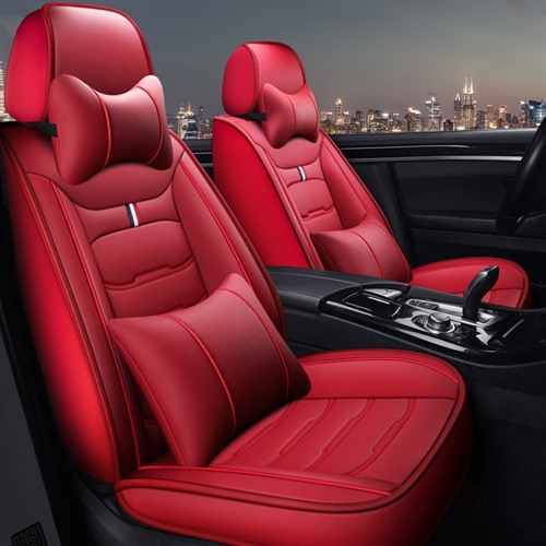 The new all-leather all-season General Motors seat covers are simple and fashionable. The summer full-body car seat cushions are red full figure