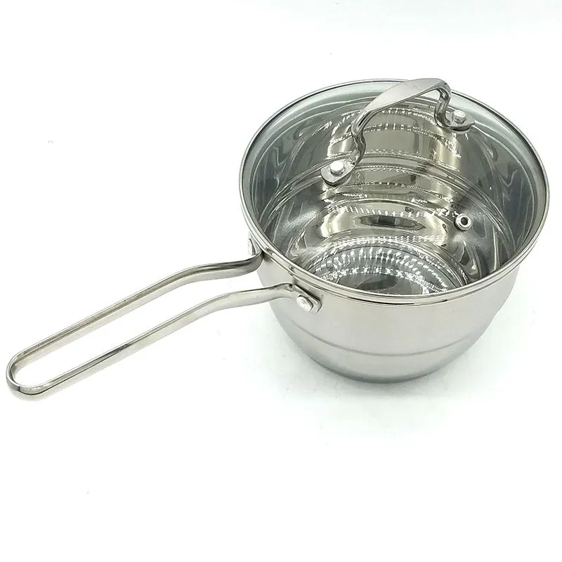 Factory direct sales of stainless steel milk POTS, single-handle noodle POTS and baby food POTS detail image 3