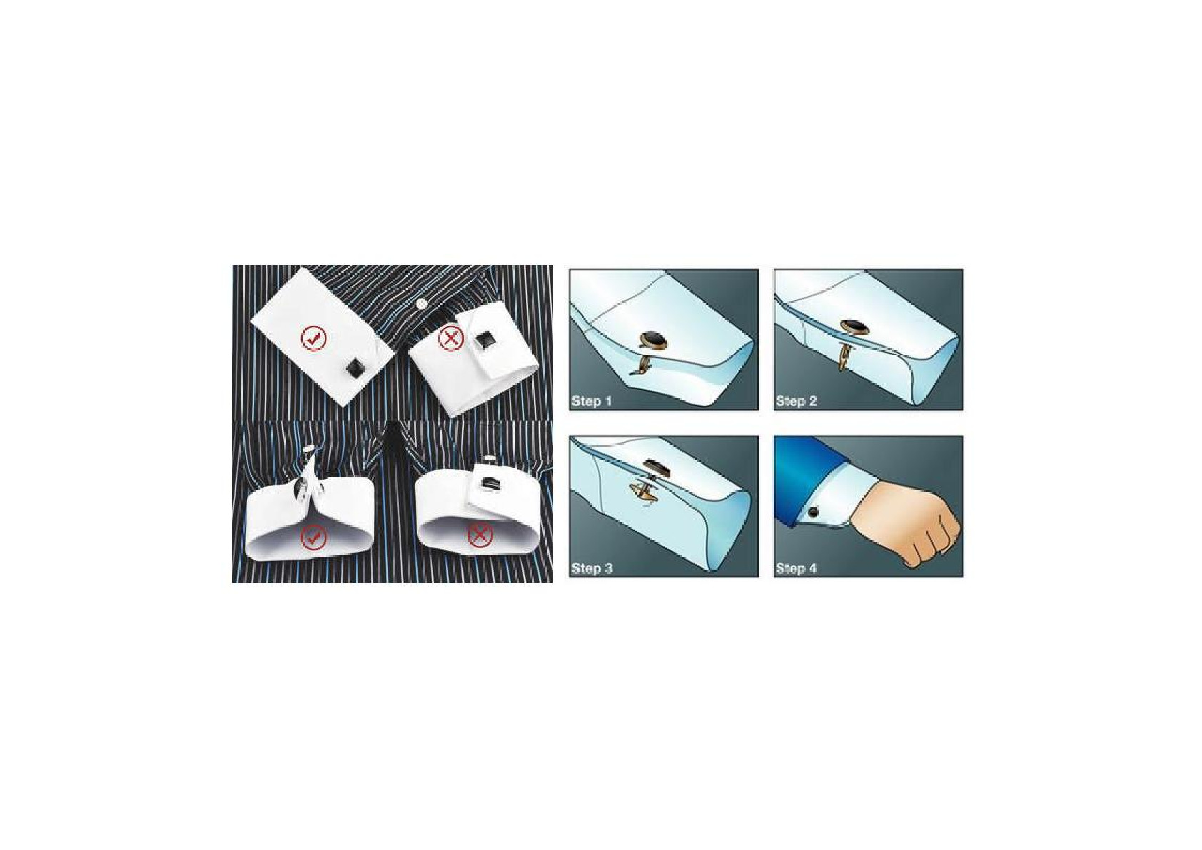 High-end cufflinks/tie clips copper brushed three-piece set accessories detail image 5