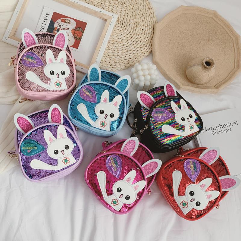 Children's Bags 2020 Summer New Fashion Sequin Baby Backpack Cute Cartoon Girl One-Shoulder Diagonal Bag undefined