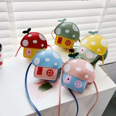 Children's Bags 2020 Summer New Shoulder Bag Little Girl Bag Cute Mushroom Crossbody Bag Fashion Boys And Girls Bags