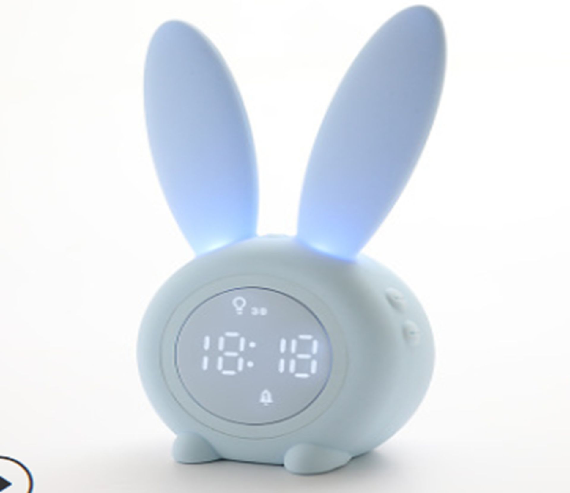 Yiwu Selection meng Rabbit time night light alarm clock Blue CR-Mm-CO3 #/18056