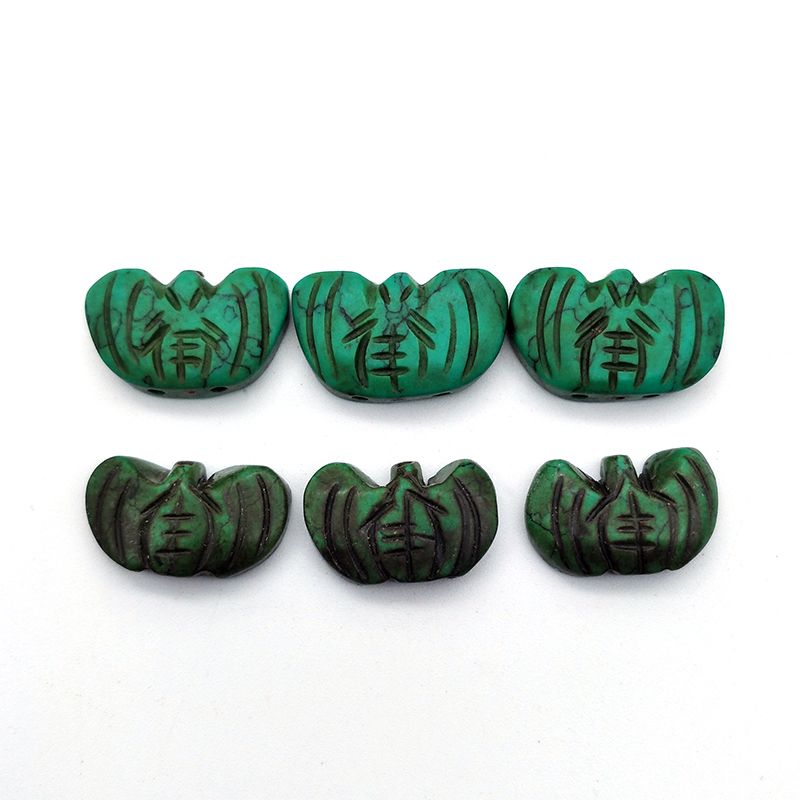 Clothing accessories, rectangular hand-carved flower bats, Mongolian elements, ethnic style semi-finished products, loose beads, customizable detail image 4