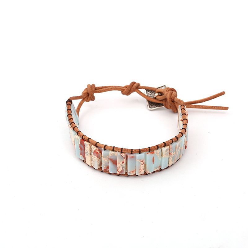 Cross-border exclusive chakra seven-chakra hand-woven bracelet, rectangular bracelet, yoga energy chain, best-selling in Europe and America Application Scenario