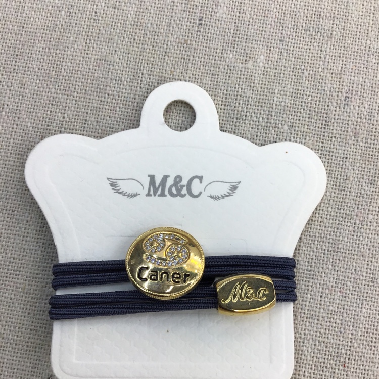 Double-layer knotted rubber band jewelry with slightly set diamonds