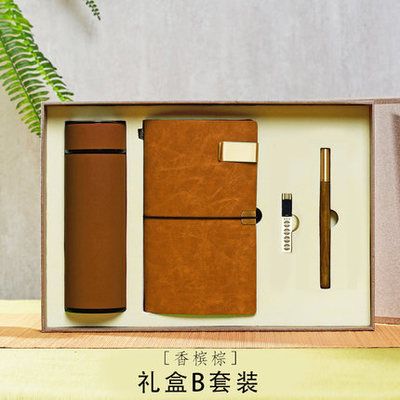 Regalo kailu shi pluma oficina cultural institución regalo personalizado taza térmica A5 cuaderno bambú madera firma pen usb disco regalo set Specification image