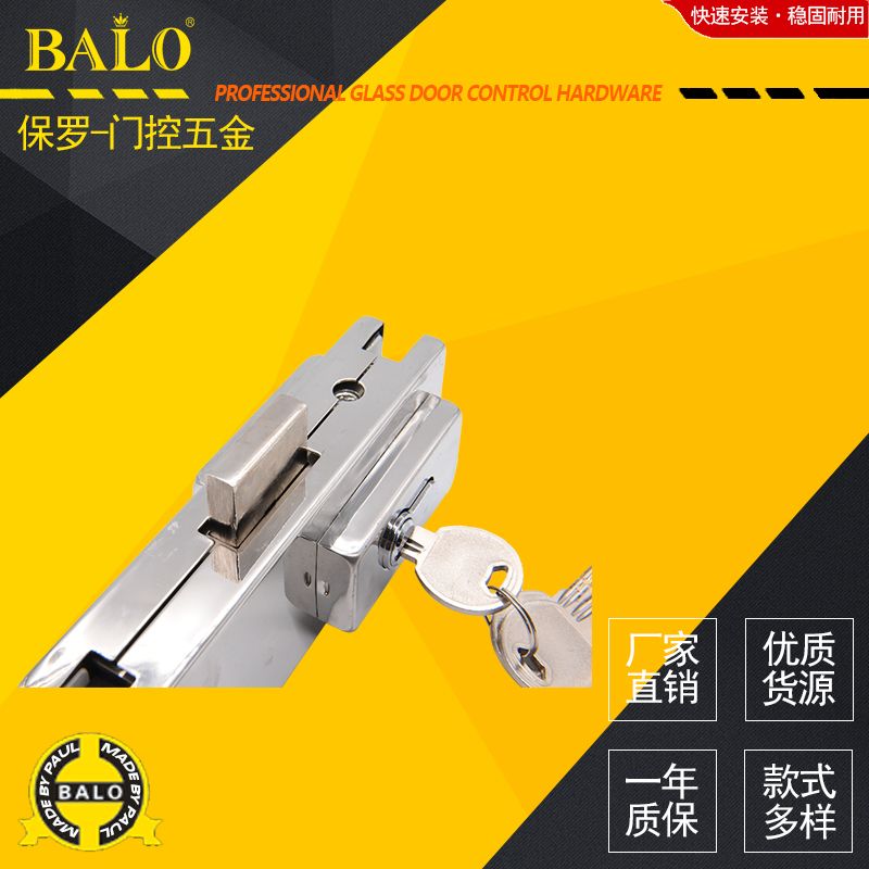 Stainless Steel Glass Door Clamp, Precision Cast Aluminum Lock Clamp Home Decoration Main Material details Picture