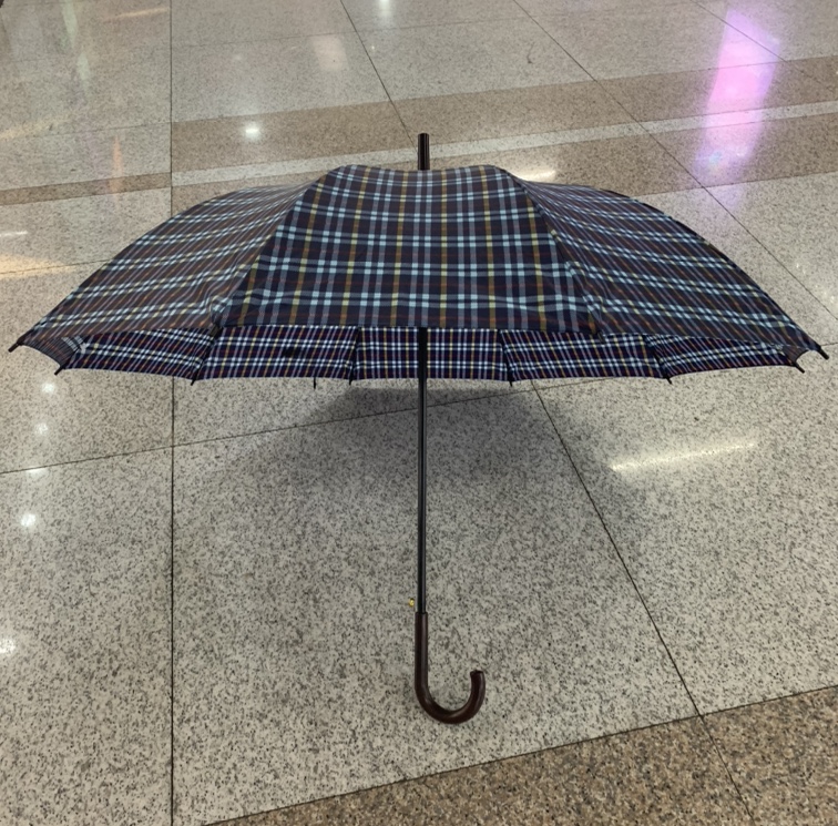银胶防紫外线雨伞加大格子伞长柄伞黑色雨伞晴雨伞太阳伞男女加大10股雨伞折叠雨伞