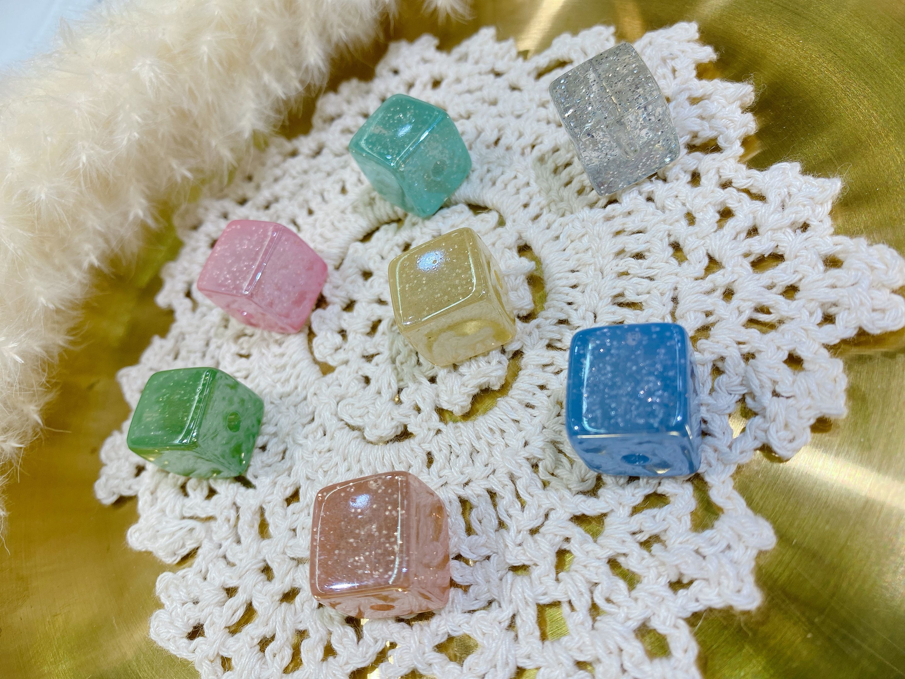 Acrylic straight hole filling powder square headgear accessories