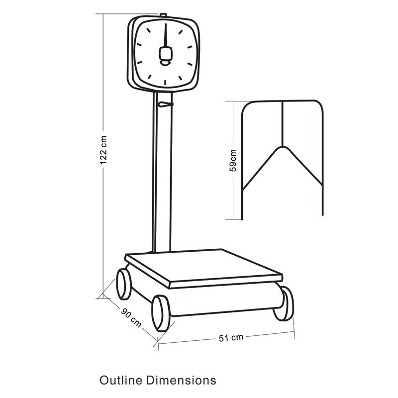 K832 English FD mechanical platform scale, commercial platform scale, rice and crop weighing 500kg details Picture