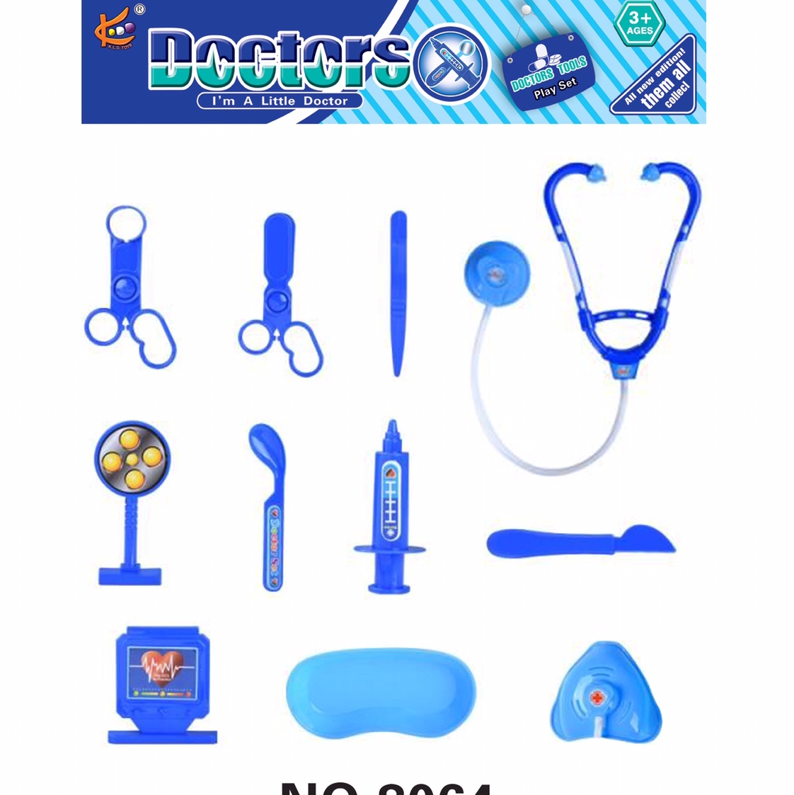 Play house Girl Little Doctor toy set Medical kit Injection Nurse Boy child stethoscope Baby Dentist 8064 Cardy full figure