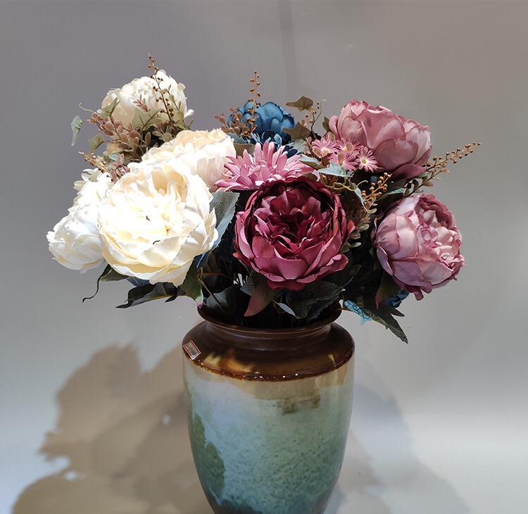 European Classic Peony Simulation Peony Bouquet Home Living Room Model Room Decoration