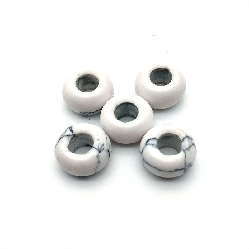 Jewelry accessories, synthetic turquoise large-hole beads, handcrafted loose beads, semi-finished products, beaded bracelets, bead matching, DIY cross-border detail image 13