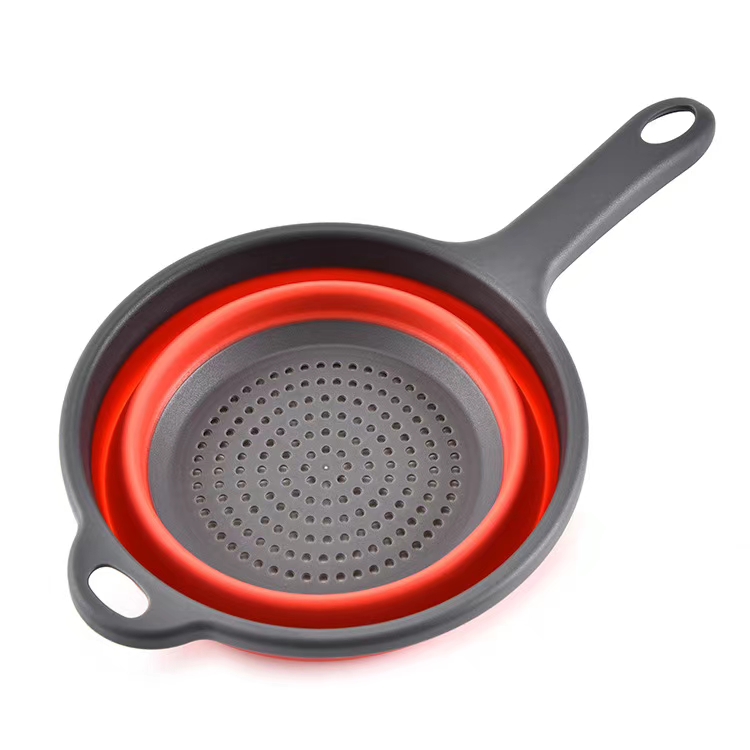 大号长柄折叠洗菜篮子