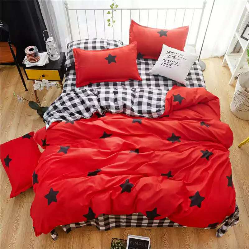 Xuege Home Textile Bedding Four-piece Set, Bed sheet and duvet Cover Factory describe pic - 1