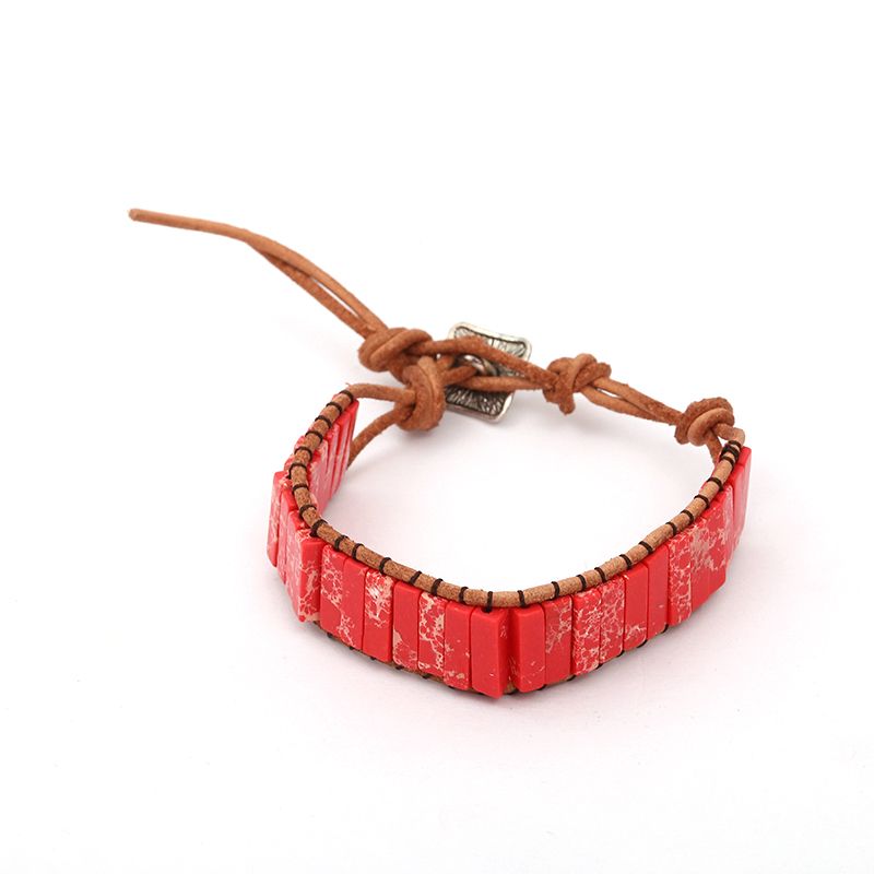 Cross-border exclusive chakra seven-chakra hand-woven bracelet, rectangular bracelet, yoga energy chain, best-selling in Europe and America Item Picture