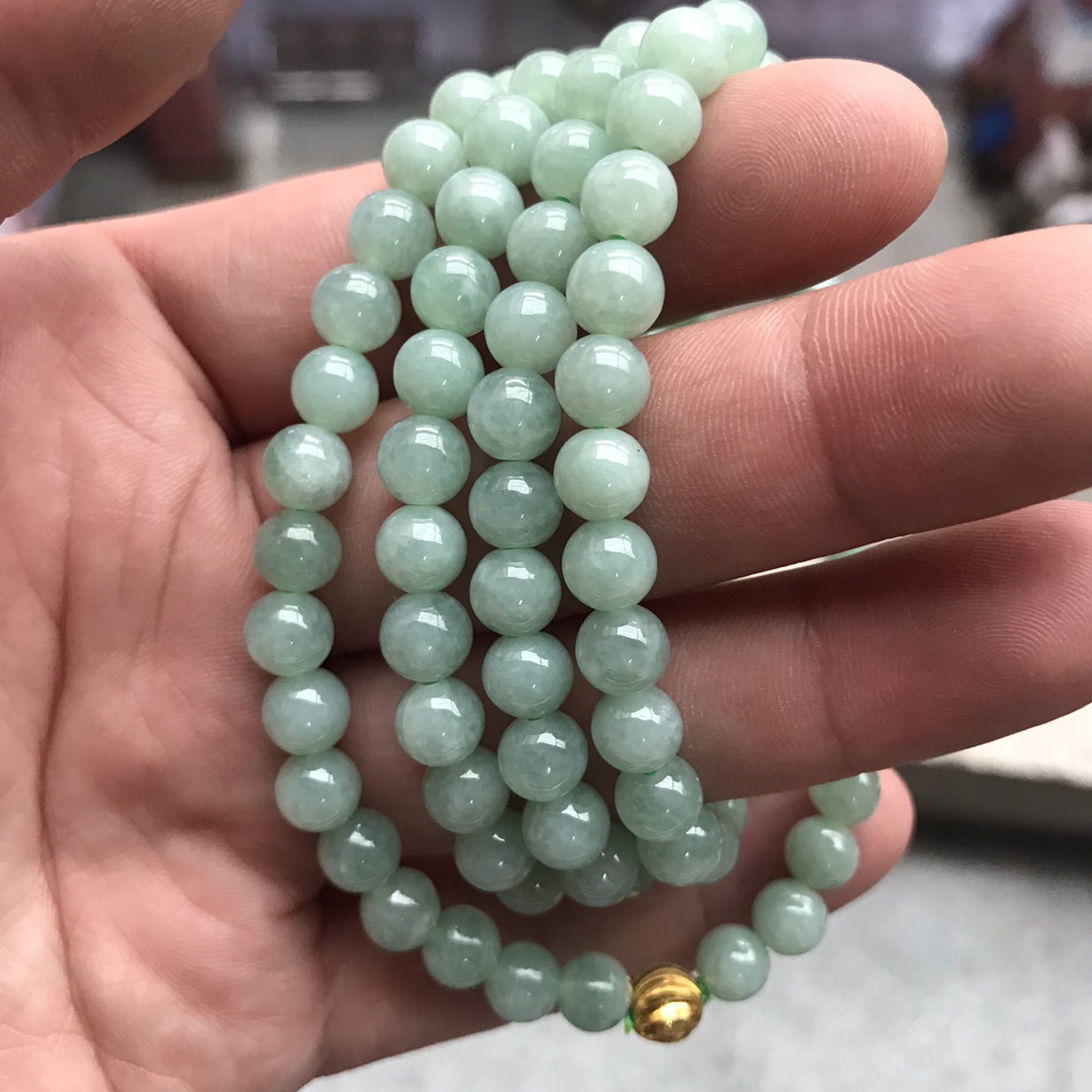 Natural Burmese jade 108 bracelet