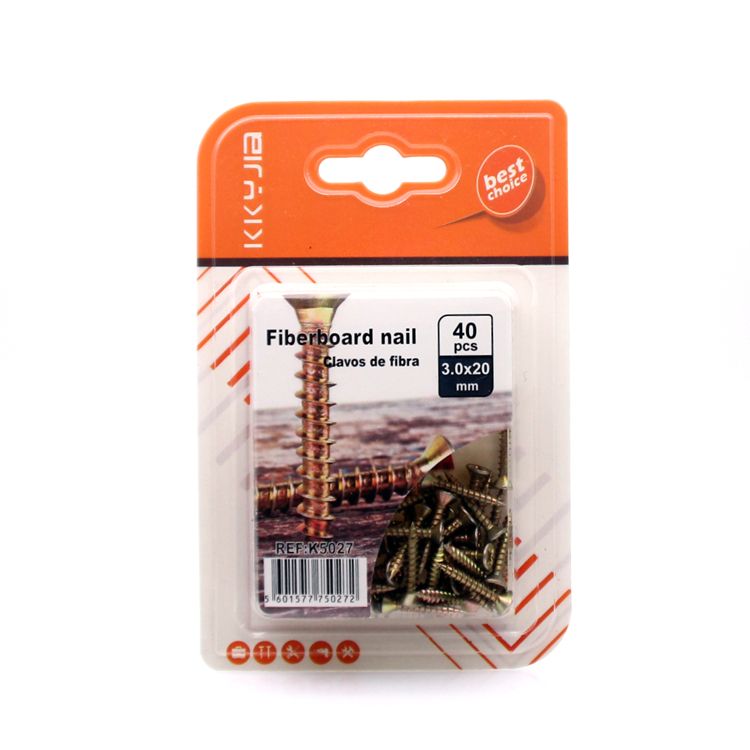 Kaka hardware 5027 full suction card packaging fiberboard nails 3x20mm daily hardware maintenance fastening accessories thumbnail