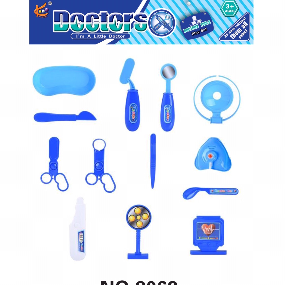 Little girl doctor toy set medical box injection nurse boy child stethoscope Baby dentist 8062 Cardi