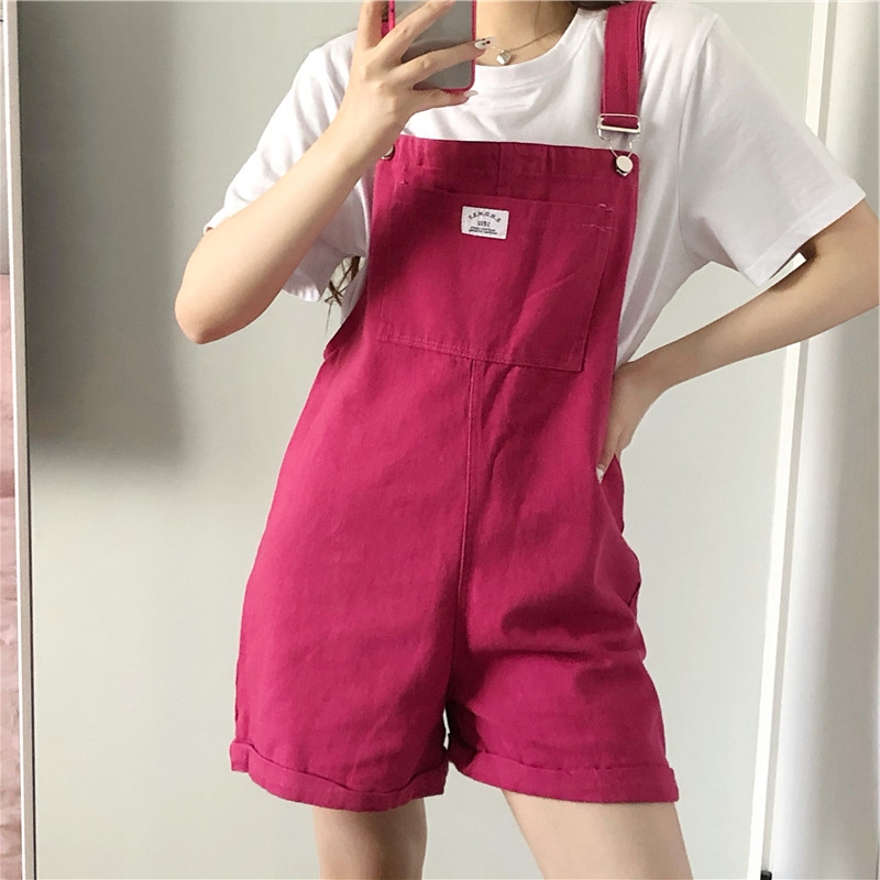 Bright color overalls for women's fashion thumbnail
