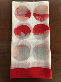 Red + grey scarf scarf shawl