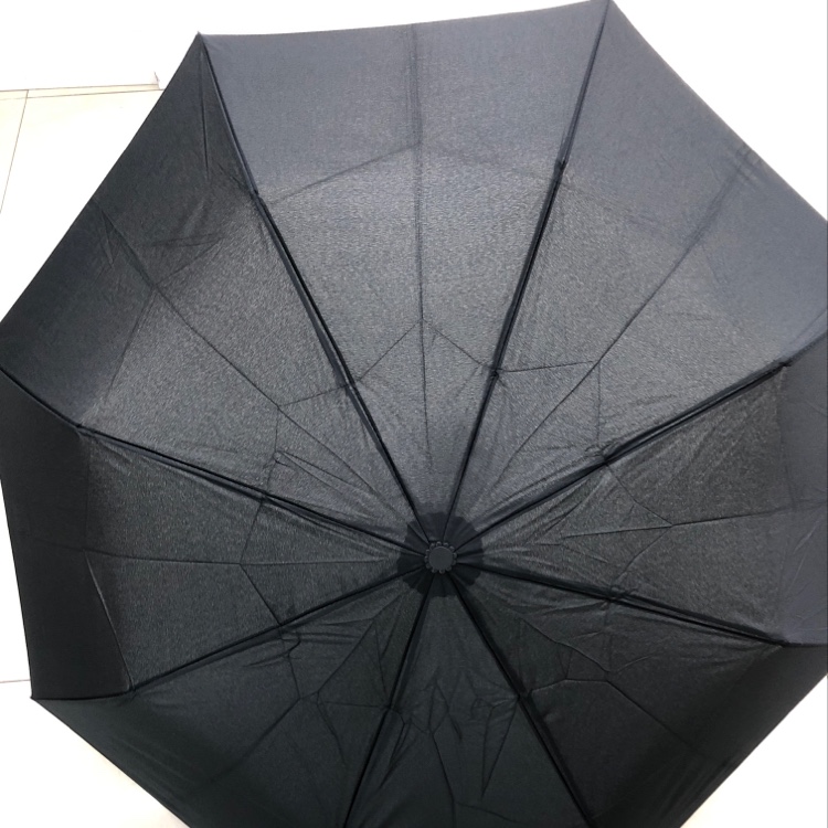 Three-fold leather handle automatic black umbrella Application Scenario