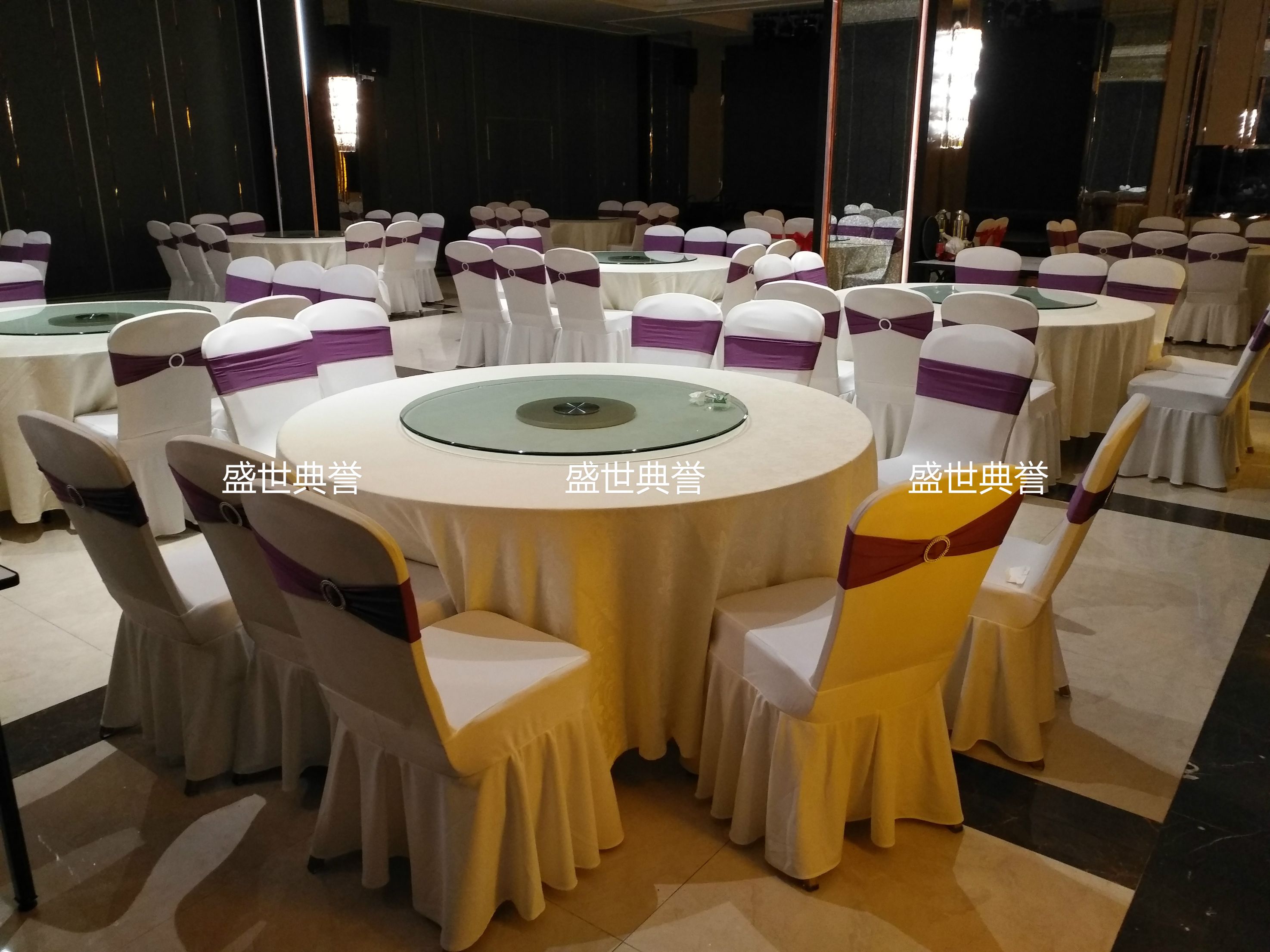 南昌星级酒店宴会厅弹力椅套宴会中心婚庆椅套饭店餐厅布草定做详情图3