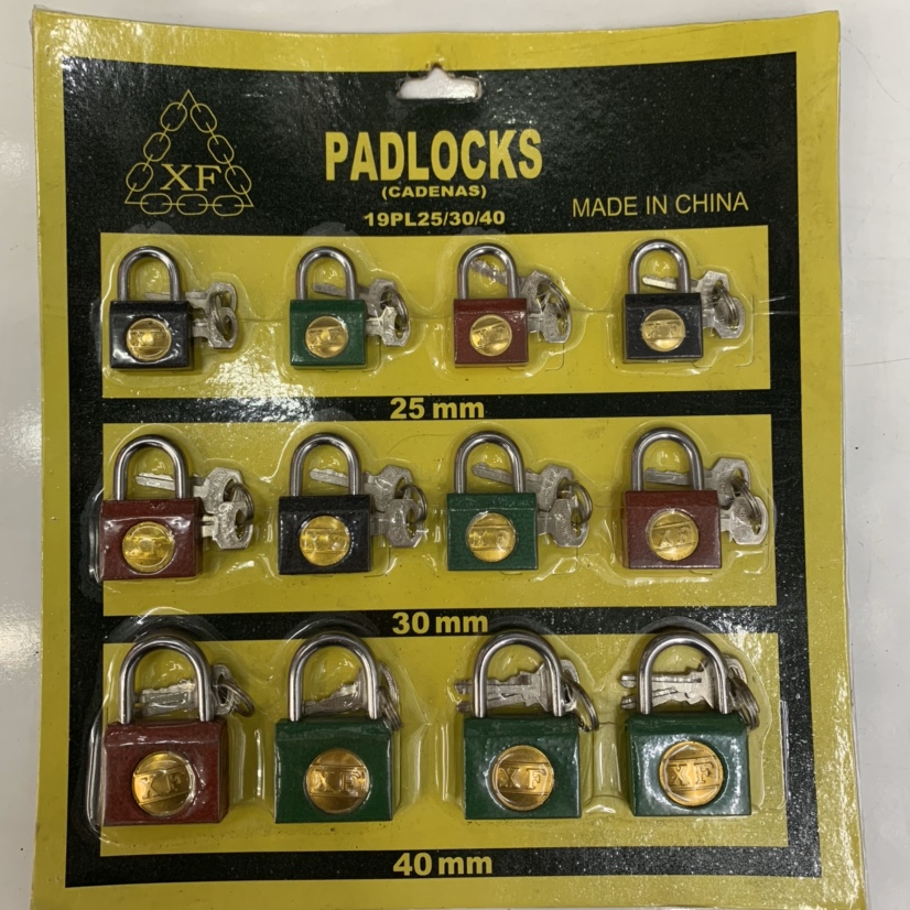 Padlock Horizontal unlocking Padlock 20-25-30 Three models with one snap-lock and 12 snap-lock outlet locks with a horizontal unlocking small lock thumbnail