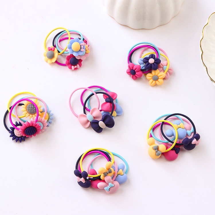 Korean version of children hair rope leather ring hair accessories little girl hair rope hair ring baby not hurt hair rubber band taobao giveaway thumbnail