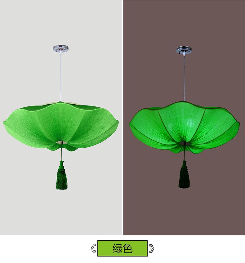 50 New Chinese-style fabric lotus leaf lanterns, lotus leaf lanterns, lotus wedding chandeliers, restaurant, tea house, corridor, hotel lanterns detail image 13