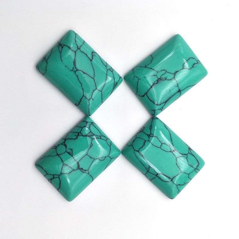 饰品配件合成绿松石蛋形水滴长方形平底戒面裸石镶嵌贴片可定做详情图12