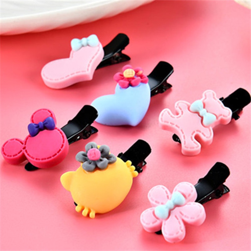 韩版新款儿童饰品发饰磨砂树脂儿童发夹宝宝发夹边夹2元店地摊货