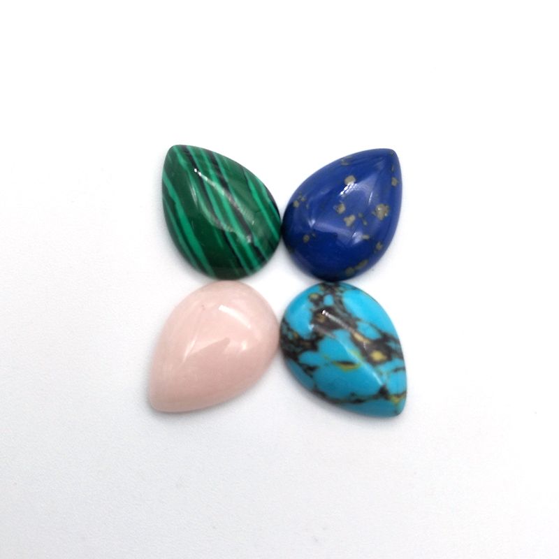 饰品配件合成绿松石蛋形水滴长方形平底戒面裸石镶嵌贴片可定做详情图13