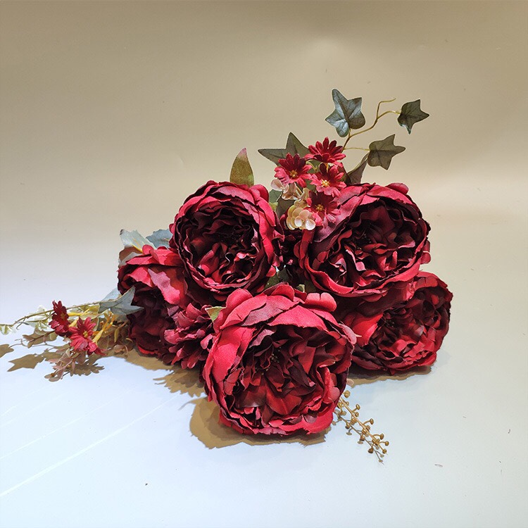 European Classic Peony Simulation Peony Bouquet Home Living Room Model Room Decoration undefined