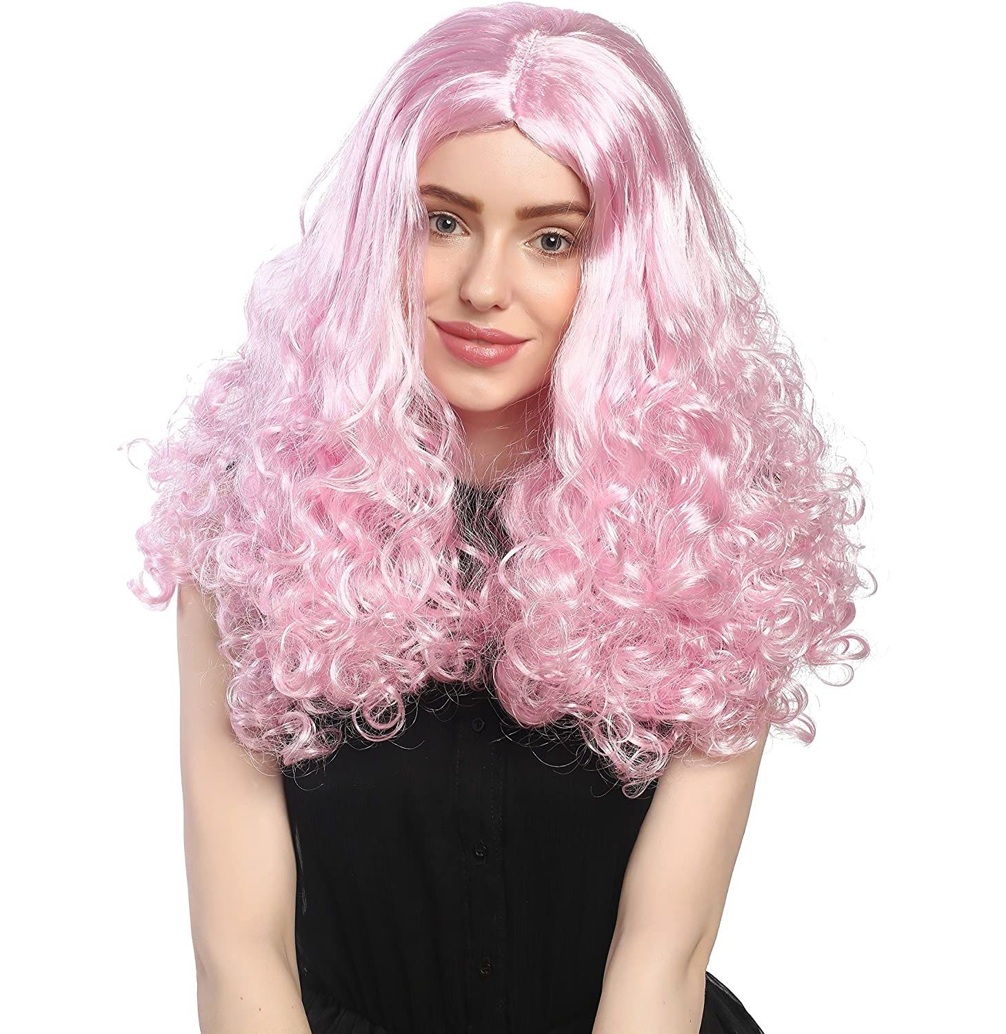 Light powder in small curls for long hair thumbnail