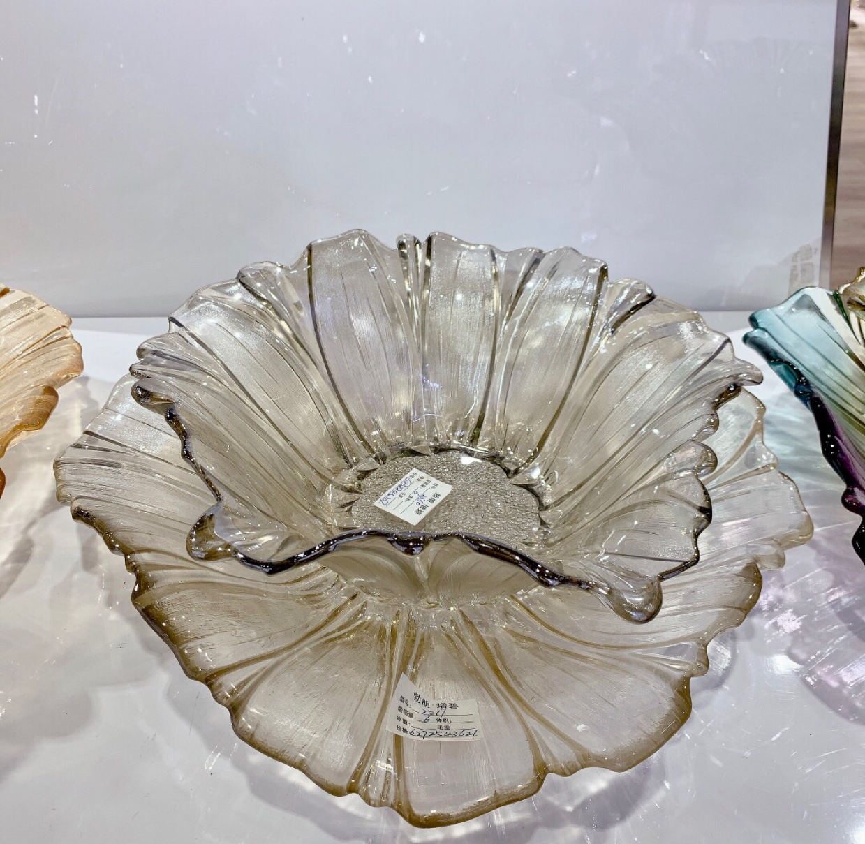 向日葵玻璃果斗特价促销  厂家直销 外贸批发 当季新款