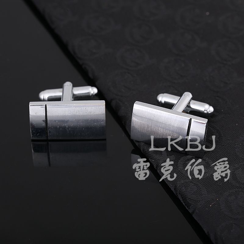 High-end cufflinks/tie clips copper brushed three-piece set accessories details Picture