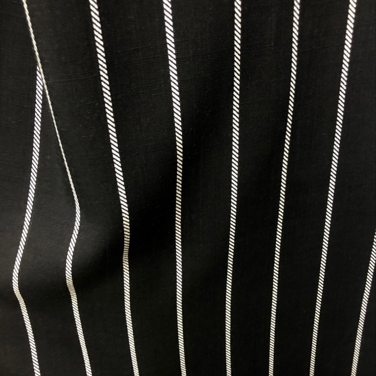Direct sales of silk and cotton fabric with vertical stripes from the factory. New products of the season available for wholesale or retail