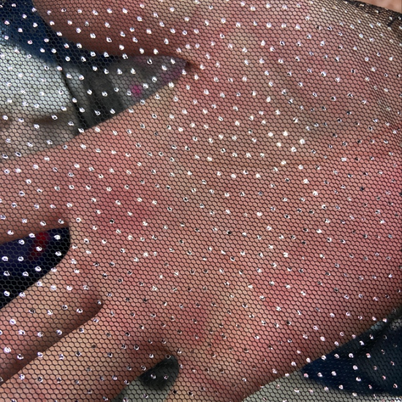 Silver Dot Lace Clothing Fabric Decoration Arts And Crafts Headwear Fabric Multi-Color Optional