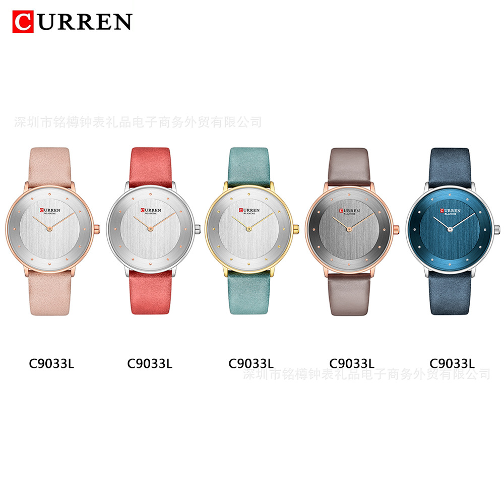 CURREN Kalen 9033 Belt Watch Waterproof quartz watch Watch Fashion casual ladies watch full figure
