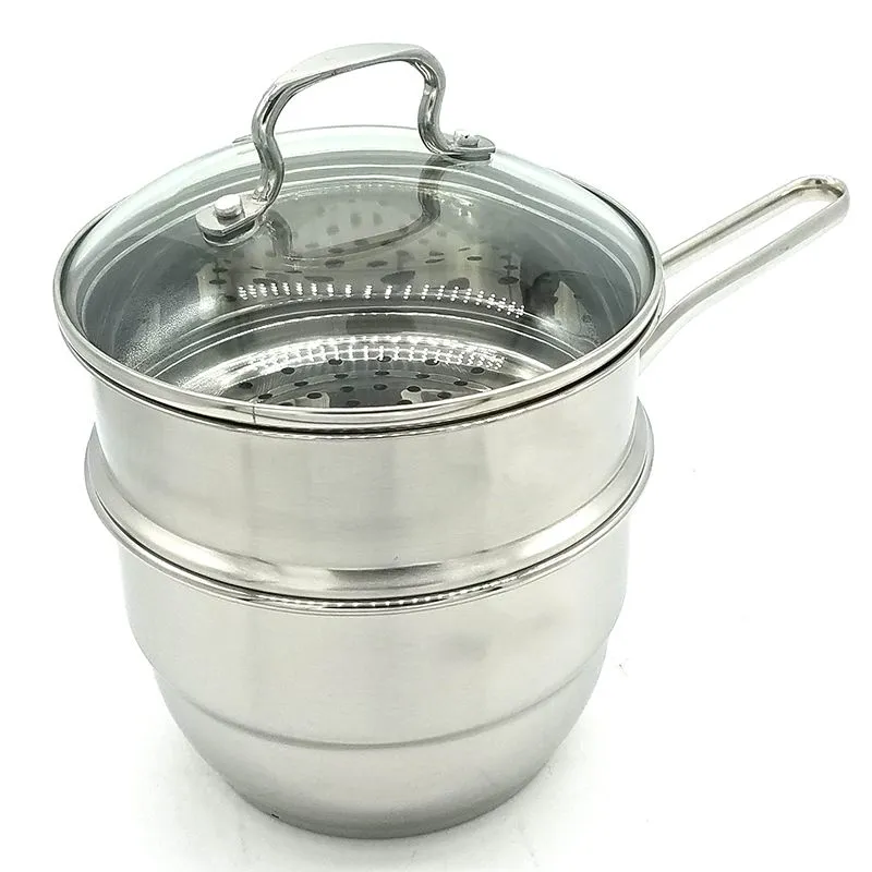 Factory direct sales of stainless steel milk POTS, single-handle noodle POTS and baby food POTS detail image 5