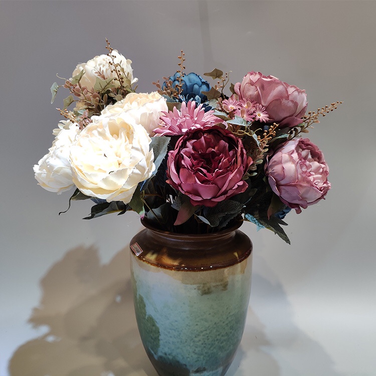 European Classic Peony Simulation Peony Bouquet Home Living Room Model Room Decoration details Picture