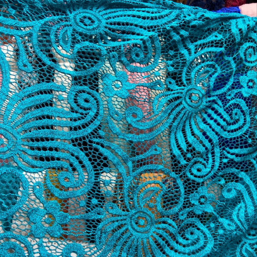 Blue Lace Clothing Fabric Decoration Arts And Crafts Headwear Fabric Multi-Color Optional