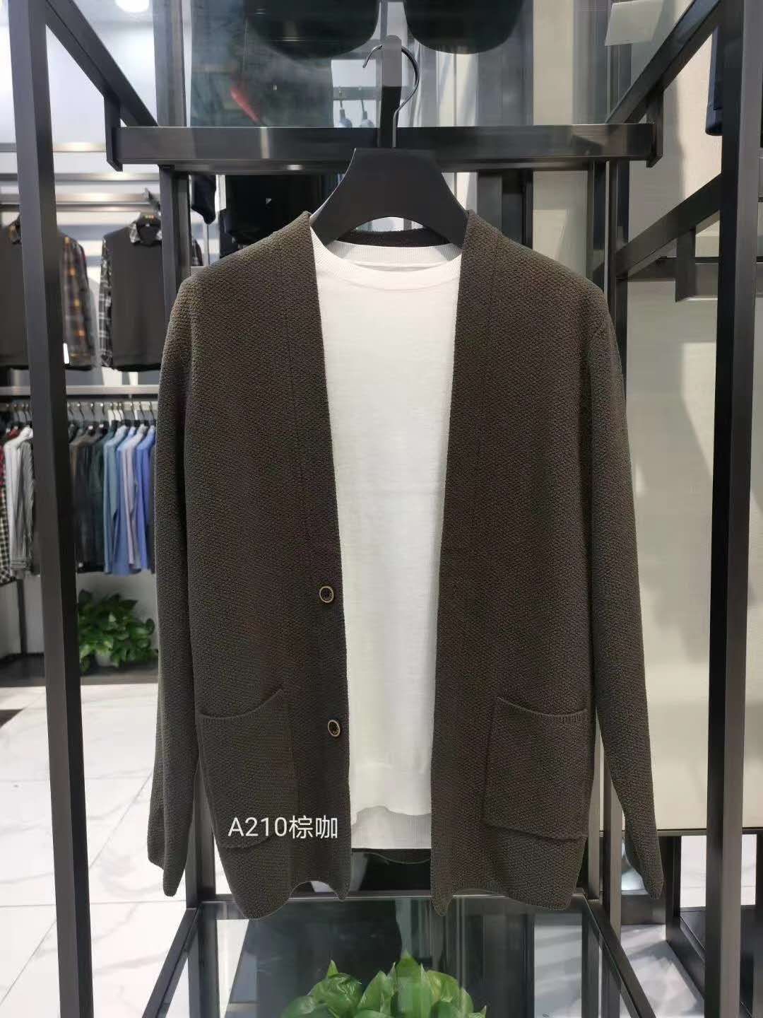 Knit sweater Black hoodie 70% cotton spring middle age casual round collar coat thumbnail